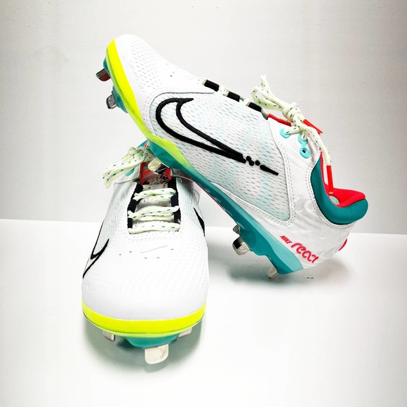 NEW Nike Women's Hyperdiamond 4 Elite React Softball Cleats Shoes Turbo Green - Picture 1 of 7